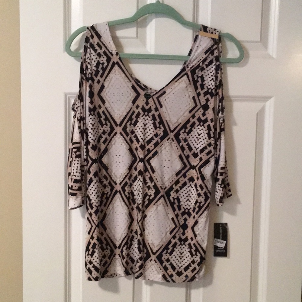 INC cold shoulder 3/4 sleeve shirt NEW with tags